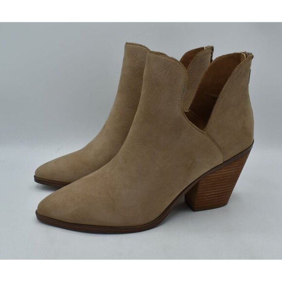 Blondo Womens 10 Wynona Sand Nubuck Waterproof Pointed Toe Zipped Booties Boots - Picture 3 of 13